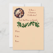 クリスマスエンジェルウィズディアー招待状 招待状 (裏面)