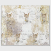 クリスマスエンジェルウィングス音楽金ゴールドデクページアイディアTi ラッピングペーパー (フラット)