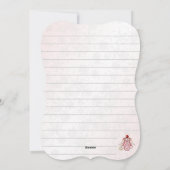 クリスマスエンジェルオブソングレッド&金ゴールド |折り線 シーズンカード (裏面)