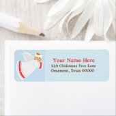 クリスマスエンジェルカスタム差出人住所ラベル ラベル (インサイチュ)