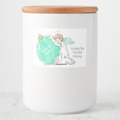 クリスマスエンジェルカスタム文字食品ラベル フードラベル (正面)