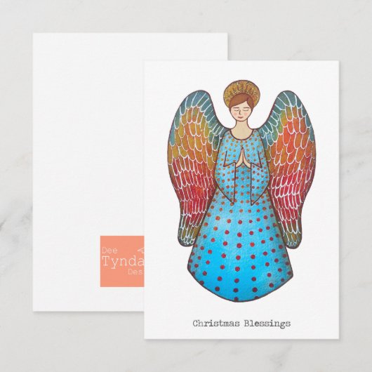 クリスマスエンジェルカード (正面/裏面)