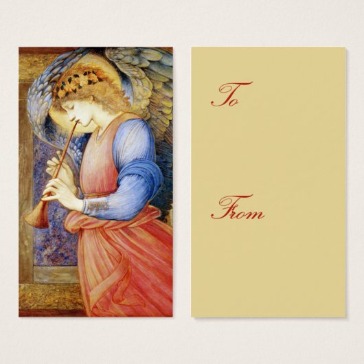 クリスマスエンジェルギフトラベルエンクロージャカードファインアート (正面&裏面)