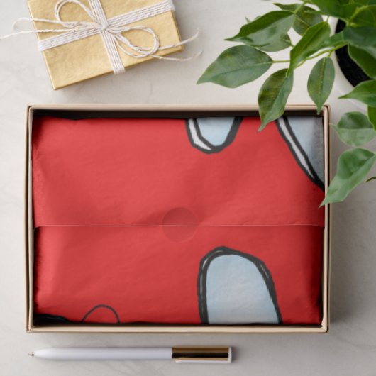 クリスマスエンジェルサンタエンジェルティッシュペーパーレッド 薄葉紙 (ギフト)