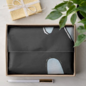 クリスマスエンジェルサンタティッシュペーパーブラック 薄葉紙 (ギフト)