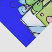 クリスマスエンジェルサンタティッシュペーパーブルー 薄葉紙 (詳細)