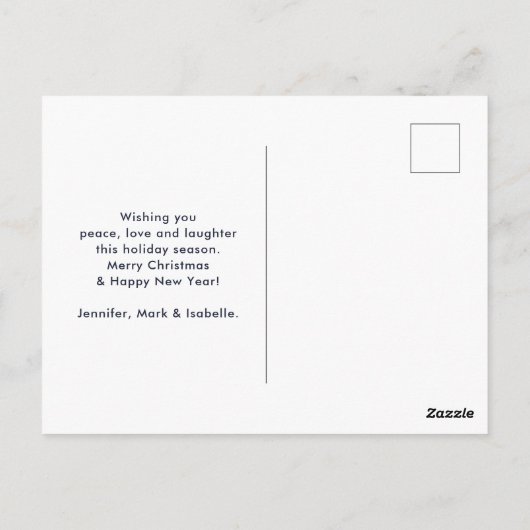 クリスマスエンジェルシェパードと羊の休日 ポストカード (裏面)