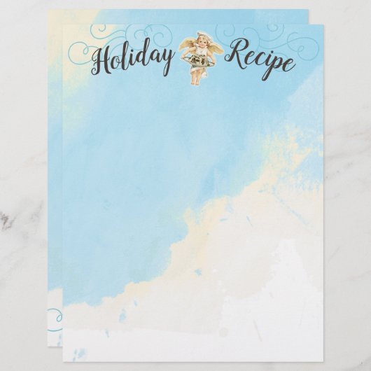 クリスマスエンジェルシェフの休日レシピ文具 (正面/裏面)