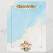 クリスマスエンジェルシェフケーキのホリデーメニューのレターヘッド (正面)