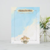 クリスマスエンジェルシェフケーキのホリデーメニューのレターヘッド (スタンド正面)