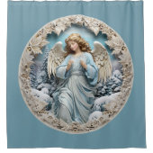 クリスマスエンジェルシャワーカーテン シャワーカーテン (正面)