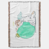 クリスマスエンジェルスロー毛布 スローブランケット (正面縦)