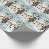 クリスマスエンジェルス冬のクリスマスデー ラッピングペーパー (角)