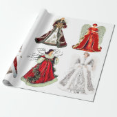 クリスマスエンジェルズラッピング紙 ラッピングペーパー (アンロールド)