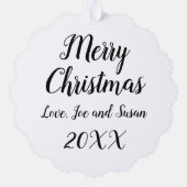 クリスマスエンジェルズリージェント通りロンドンイングランドUK オーナメントカード (裏面)