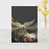 クリスマスエンジェルズリージェント通りロンドンイングランドUK カード (黄色い花)