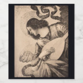 クリスマスエンジェルセピアワインラベル ワインラベル (シングルラベル)