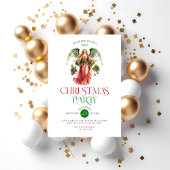 クリスマスエンジェルタイポグラフィクリスマスパーティーイン 招待状