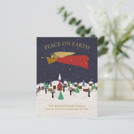 クリスマスエンジェルタウンフォークアートホリデームービング 案内ポストカード (スタンド正面)