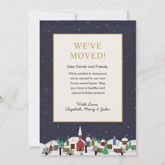 クリスマスエンジェルタウンフォークアートホリデームービング 案内状 (裏面)