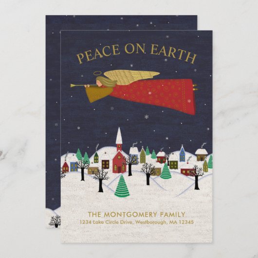 クリスマスエンジェルタウンフォークアートホリデームービング 案内状 (正面/裏面)