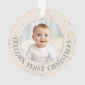 クリスマスエンジェルテンプレート名フォトアクリル オーナメント (裏面)