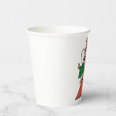 クリスマスエンジェルドラマーホリデーミュージックデザイン 紙コップ (右)