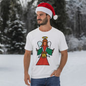 クリスマスエンジェルドラマーホリデーミュージックデザイン Tシャツ