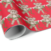 クリスマスエンジェルネズミホリデーラッピング紙 ラッピングペーパー (ロールコーナー)
