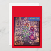 クリスマスエンジェルノートカードby:ケイティ・ヨンカー シーズンカード (正面/裏面)