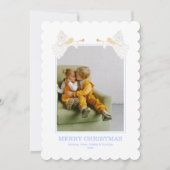 クリスマスエンジェルノールクリスマスグリーティングカード 招待状 (正面)