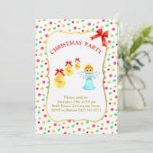 クリスマスエンジェルパーティー招待状 招待状 (スタンド正面)