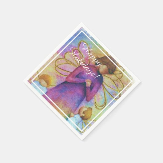 クリスマスエンジェルパーティー スタンダードカクテルナプキン (角)