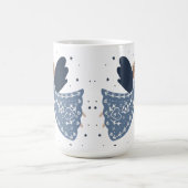 クリスマスエンジェルピースオンアースホリデーハートフェルト コーヒーマグカップ (中央)