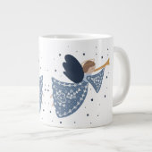 クリスマスエンジェルピースオンアースホリデーハートフェルト ジャンボコーヒーマグカップ (正面右)