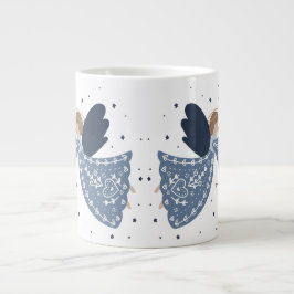 クリスマスエンジェルピースオンアースホリデーハートフェルト ジャンボコーヒーマグカップ