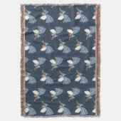 クリスマスエンジェルピースオンアースホリデーハートフェルト スローブランケット (正面縦)