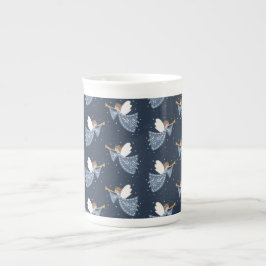 クリスマスエンジェルピースオンアースホリデーハートフェルト ボーンチャイナマグカップ