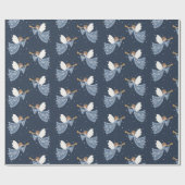 クリスマスエンジェルピースオンアースホリデーハートフェルト ラッピングペーパー (フラット)