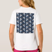 クリスマスエンジェルピースオンアースホリデーハートフェルト Tシャツ (裏面)