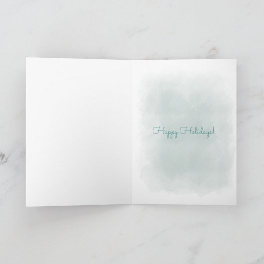 クリスマスエンジェルフォールデッドホリデーカード シーズンカード (内部)