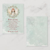 クリスマスエンジェルブックベビーリクエストカード エンクロージャーカード (正面/裏面)