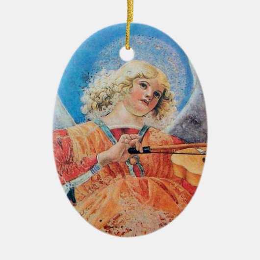 クリスマスエンジェルブルーサファイア セラミックオーナメント (正面)