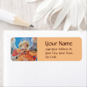 クリスマスエンジェルブルーピーチを作る音楽 ラベル (インサイチュ)