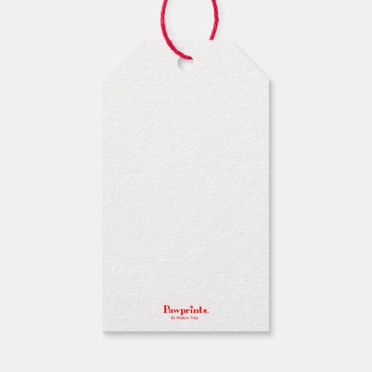 クリスマスエンジェルマウスとリースギフトラベル ギフトタグ (裏面)