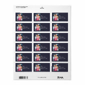 クリスマスエンジェルマウス鐘の水色アート ラベル (フルシート)