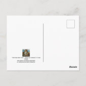 クリスマスエンジェルマウス&深紅色ウォーターカラーアート ポストカード (裏面)