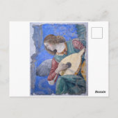 クリスマスエンジェルミュージシャンメロッツォダフォルリバチカン ポストカード (裏面)