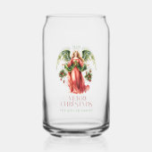 クリスマスエンジェルメリークリスマスタイポグラフィ ガラス缶 (裏面)