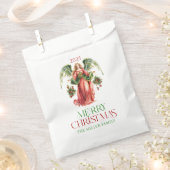 クリスマスエンジェルメリークリスマスタイポグラフィ フェイバーバッグ (クリップ留めされた状態)